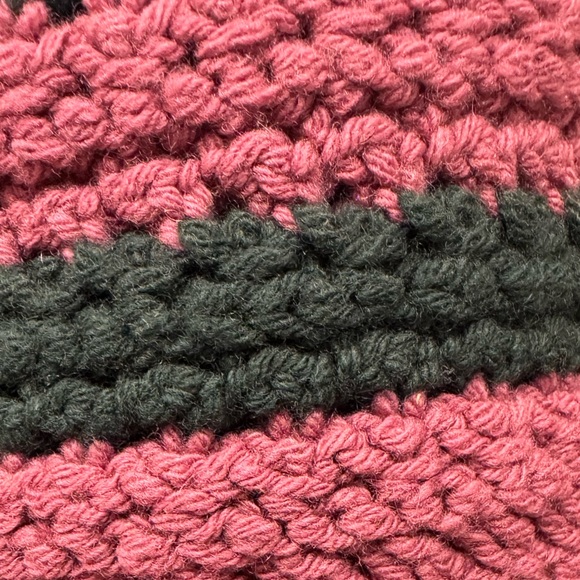 Auth Gucci X Long Thick Knit Pink Green Striped Muffler Stole Scarf - Picture 16 of 16